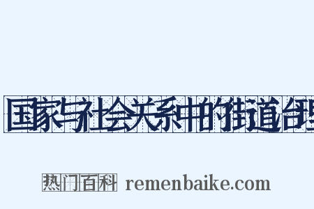 国家与社会关系中的街道治理是什么意思的图片